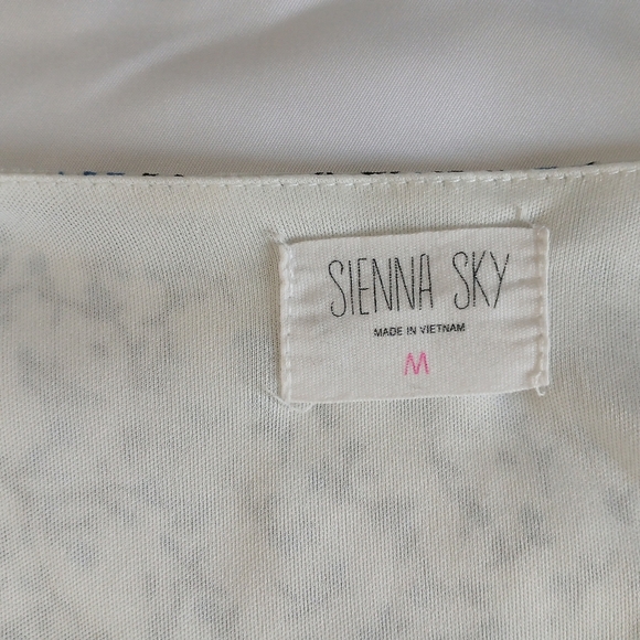 Sienna Sky Blue and White Smocked Tiered Sundress - Picture 3 of 4